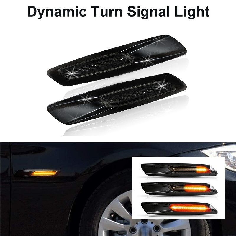 LED SIJALICE, BOCNI DYNAMIC MIGAVCI - BMW - PIANO BLACK - SMOKE LENS PL202011076 Beograd Zemun